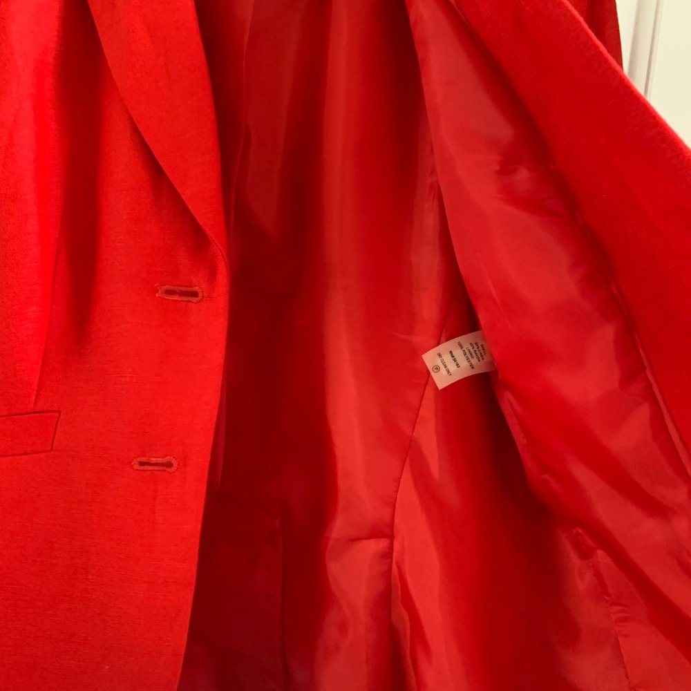 Calvin Klein Blazer Jacket Red Gold Buttons - Picture 4 of 8